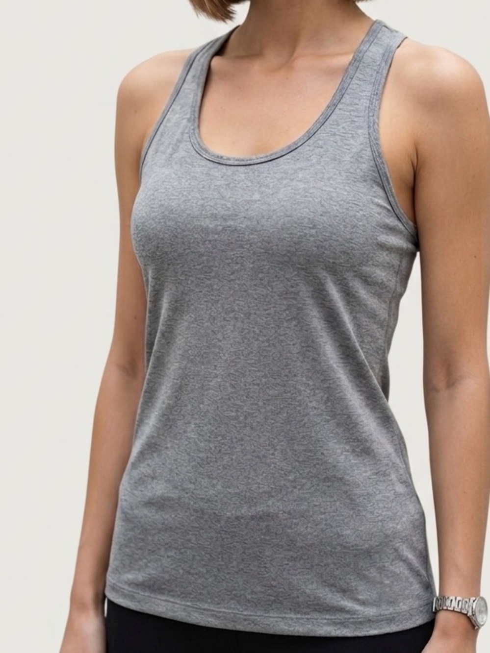 Nike Dri-FIT Heather Gray Racerback Training Tank Top
